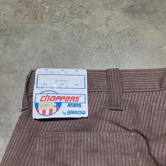 NOS Vintage 70s Choppers Brown Bell Bottom Pants 30x31 - Picture 4 of 4
